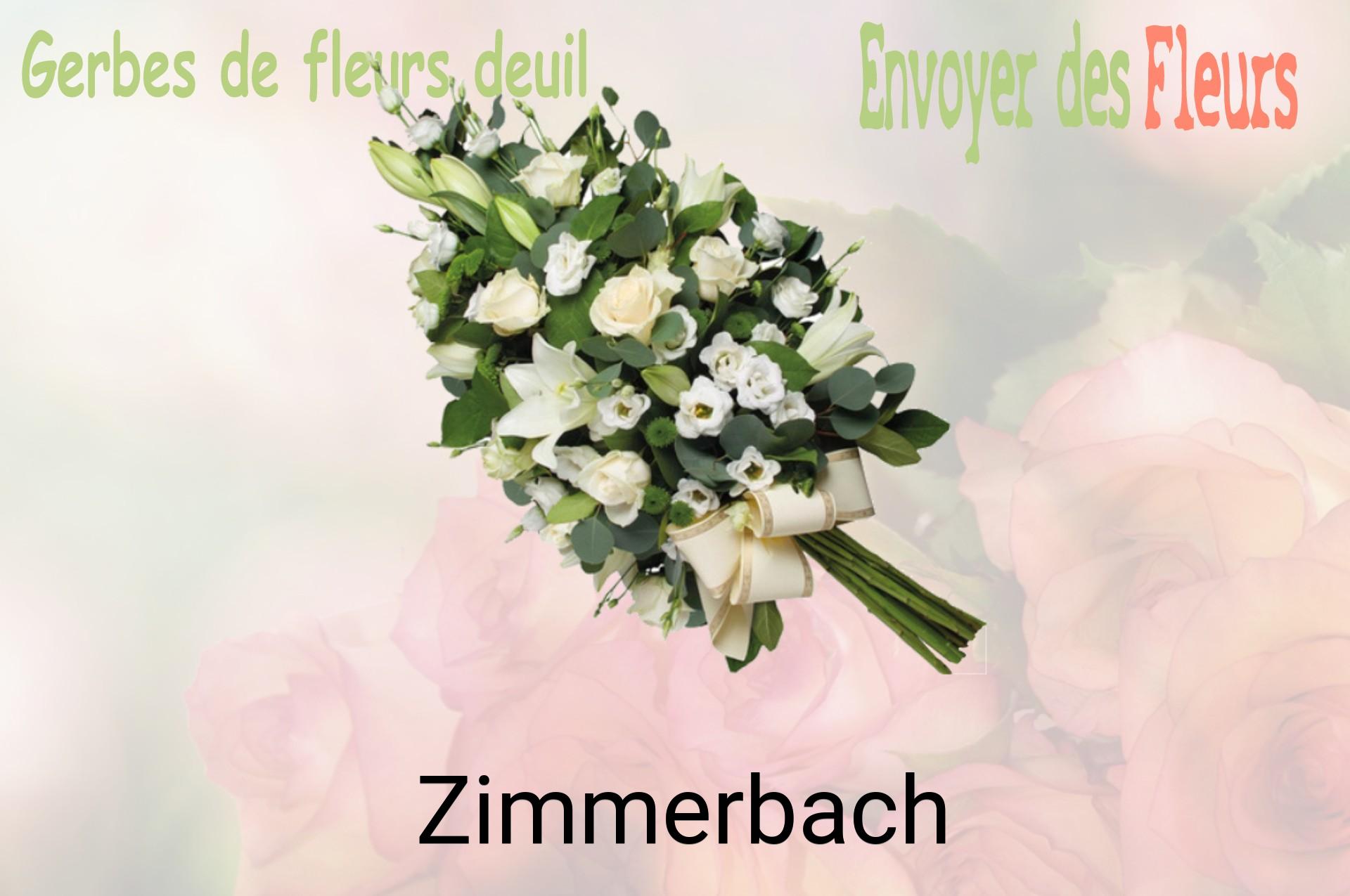 Gerbe de fleurs de deuil livrée à Zimmerbach